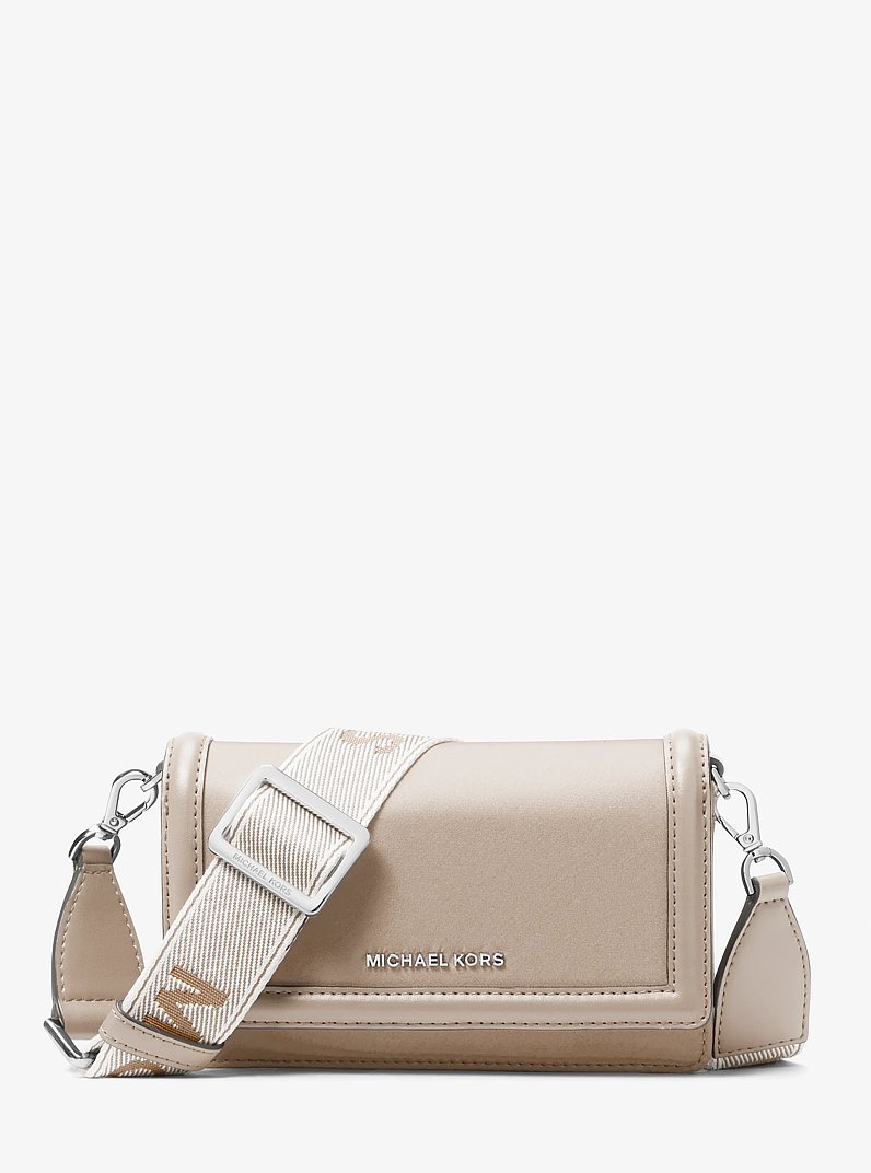 Jet Set Small Nylon Smartphone Crossbody Bag in LIGHT SAND | Michael Kors