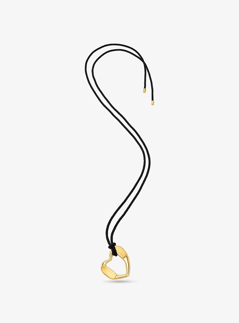 Precious Metal-Plated Brass Heart Necklace in GOLD | Michael Kors