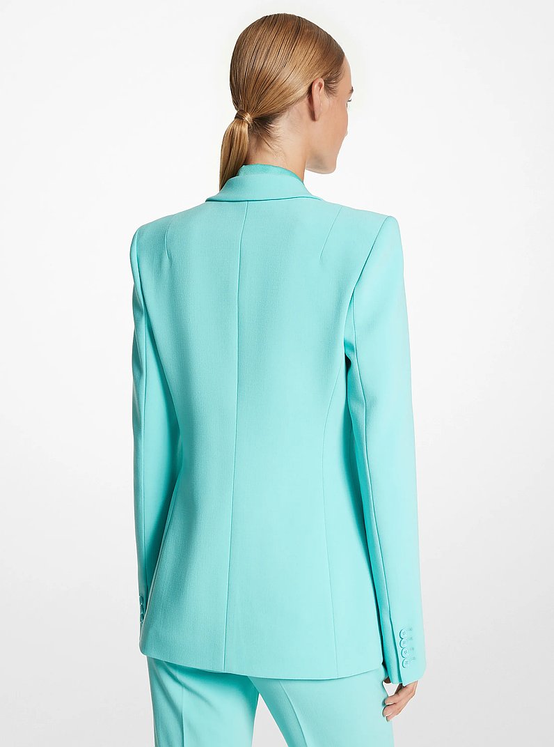 Blazer Georgina de crep&eacute; granulado el&aacute;stico in ESPUMA DE MAR | Michael Kors