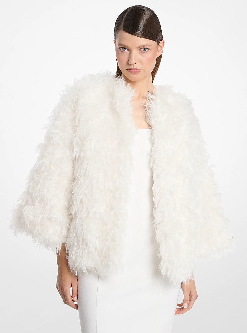 Chaqueta de mezcla de mohair in MARFIL | Michael Kors