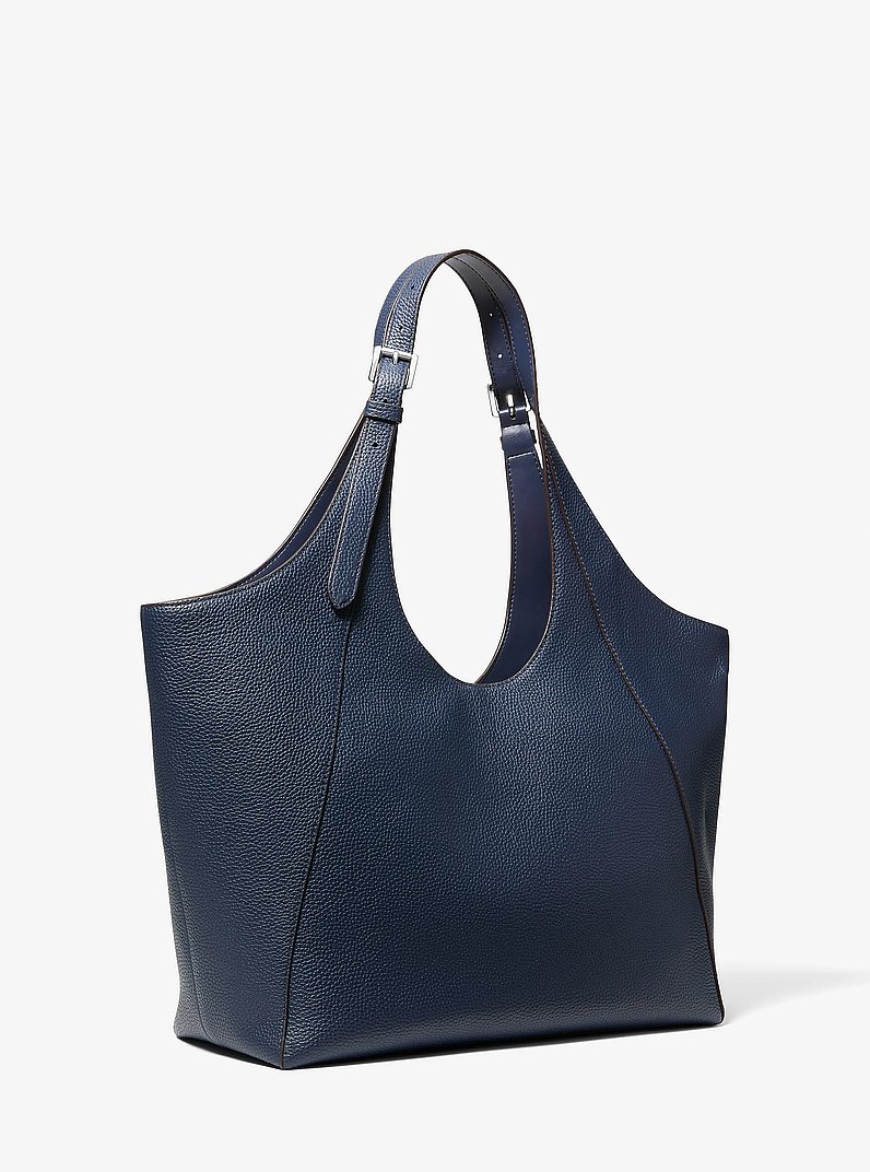 Bolso tote Bernie grande de piel granulada in AZUL MARINO | Michael Kors