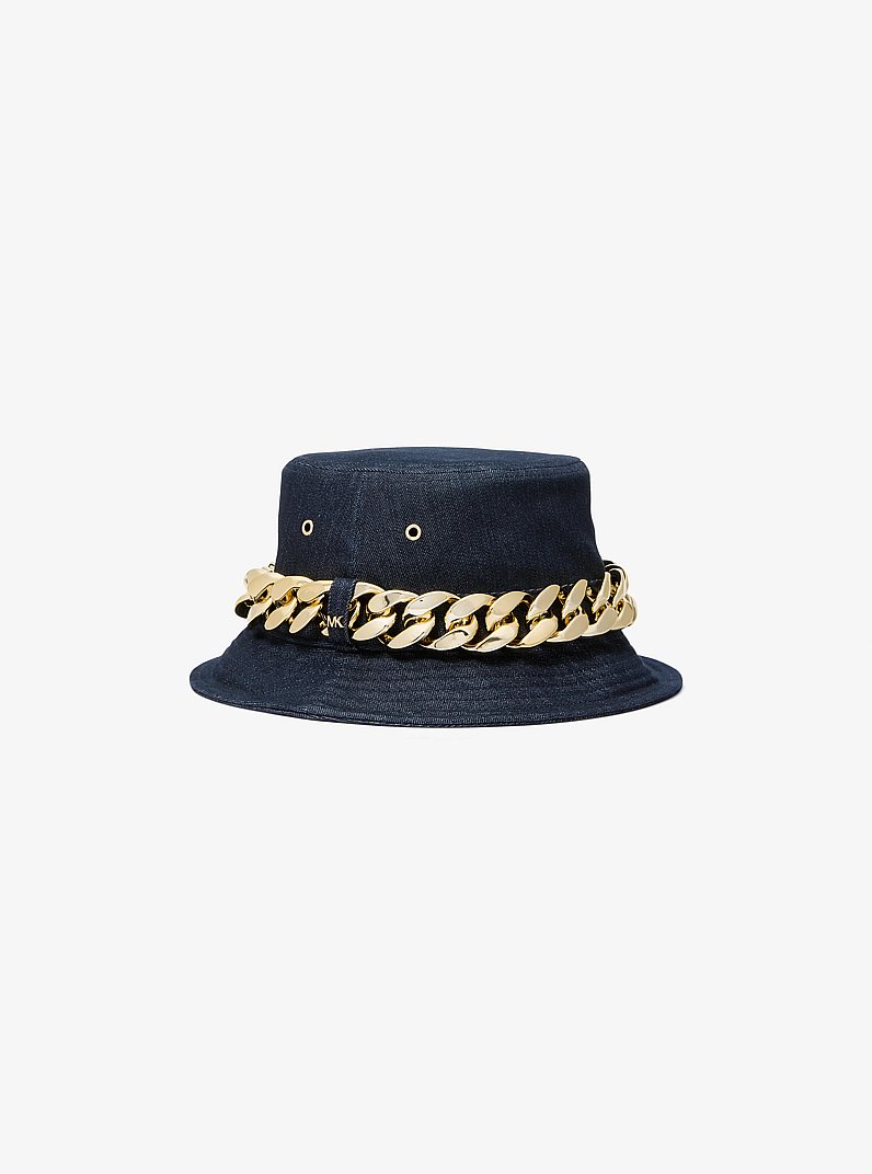 Embellished Denim Bucket Hat in RINSE - Sale | Michael Kors [US]