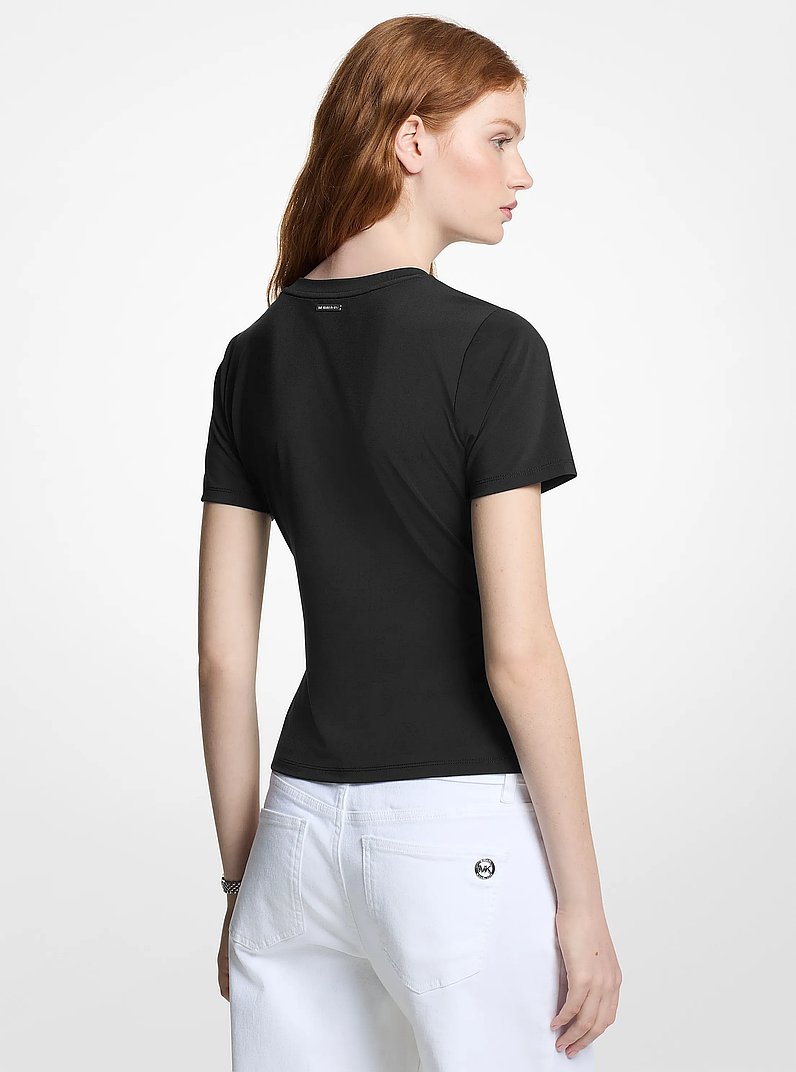 Stretch Matte Jersey Top in BLACK | Michael Kors Canada [CA]