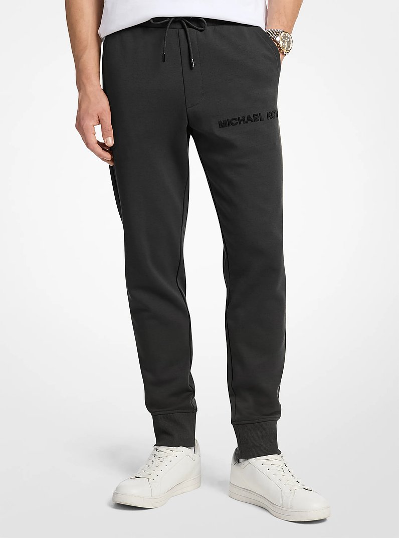 Joggers en mezcla de algod&oacute;n con logotipo en relieve in NEGRO | Michael Kors