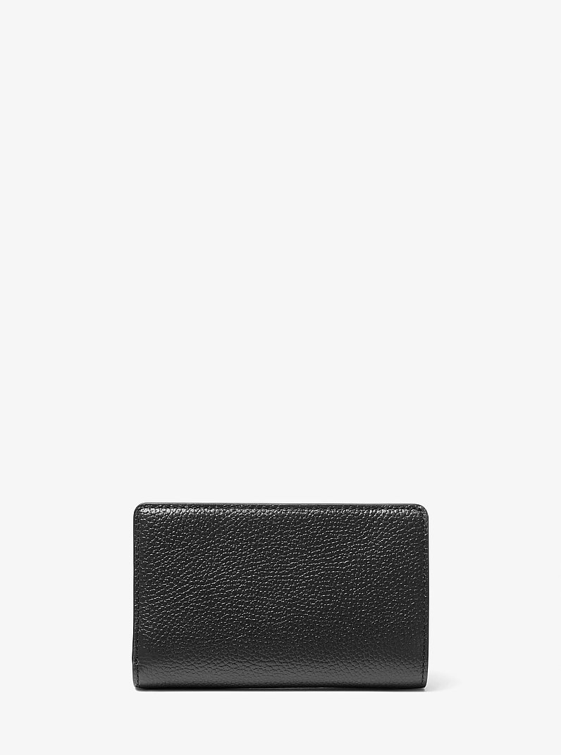 Medium Pebbled Leather Wallet in BLACK | Michael Kors