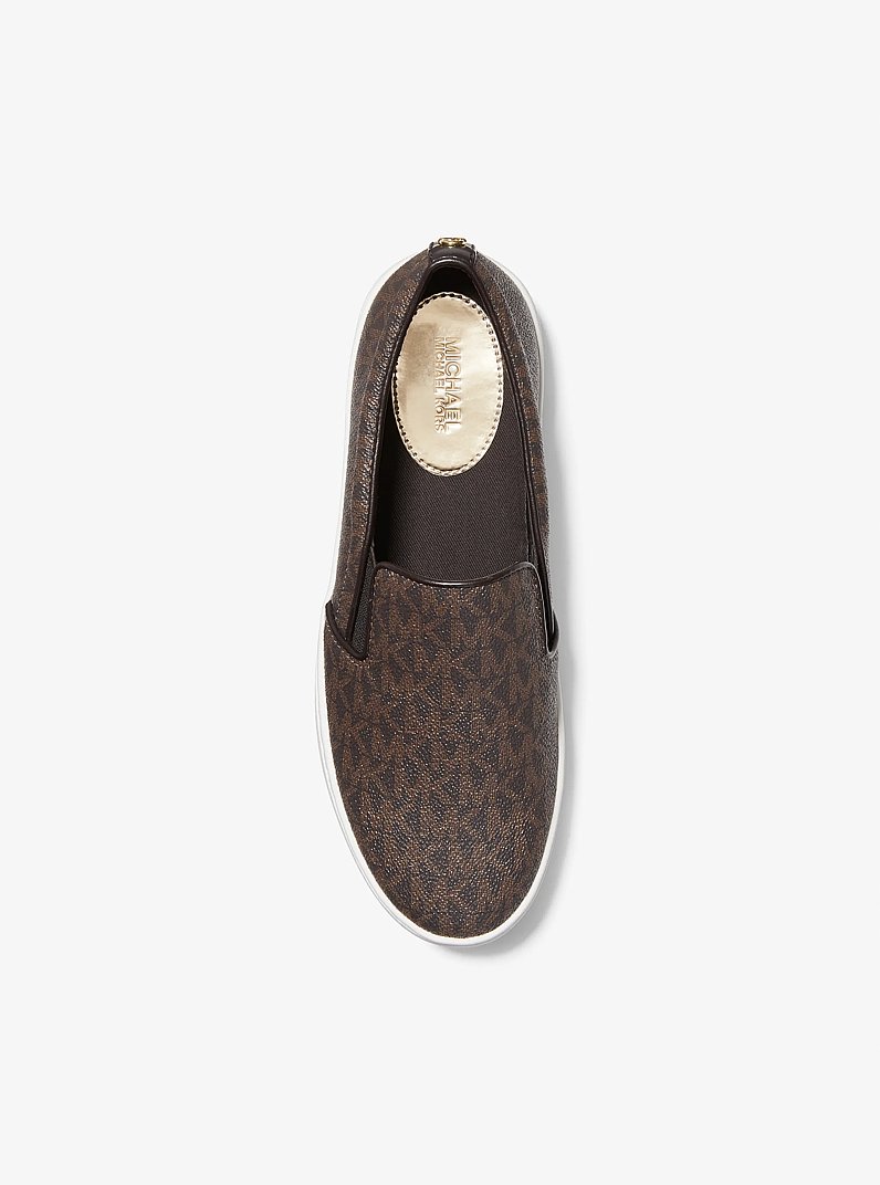 Trent Logo Slip-On Sneaker in BROWN | Michael Kors