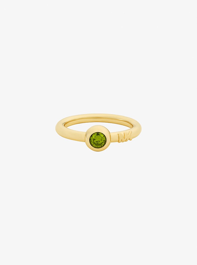 Round Stone Ring in GOLD/PERIDOT | Michael Kors