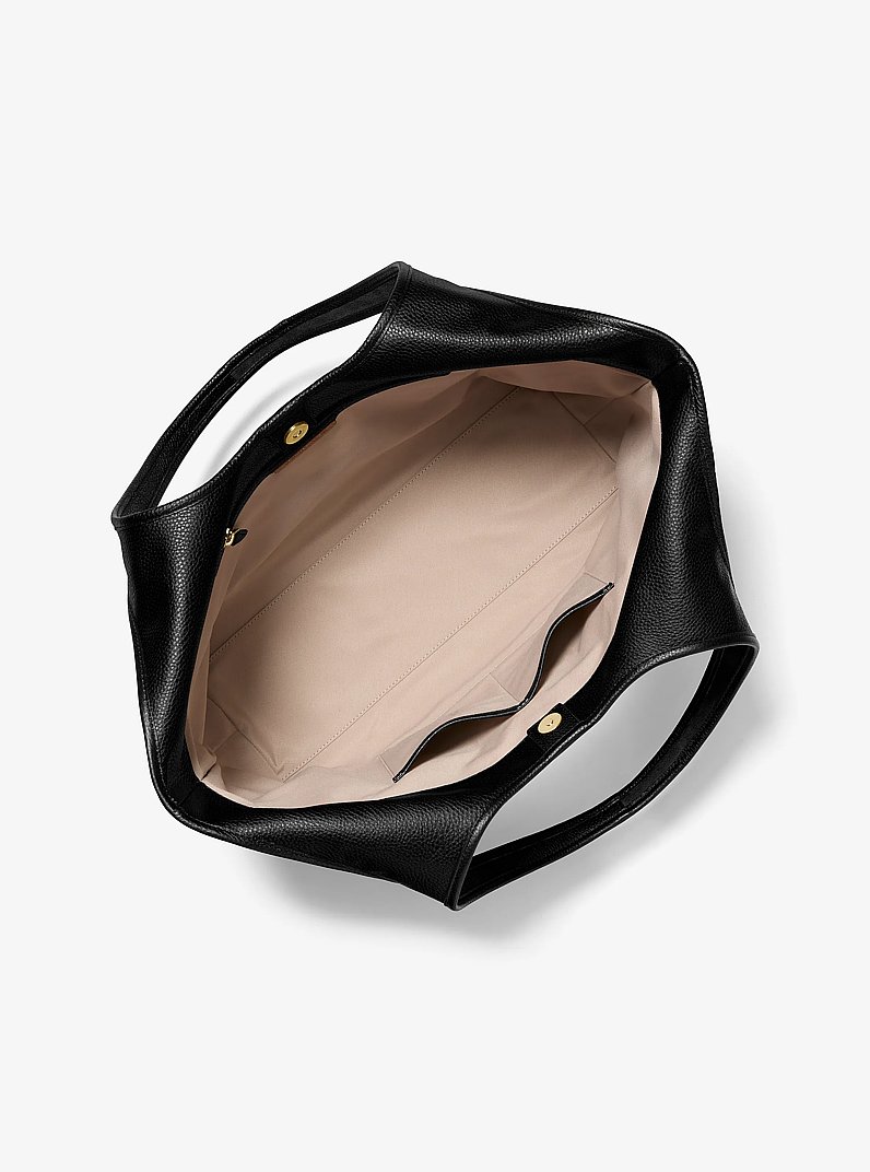 Henly Large Leather and Suede Tote Bag in BLACK | Michael Kors