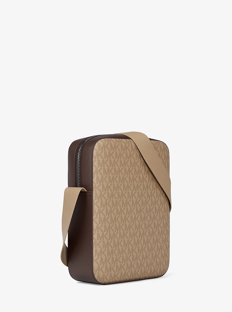 Cooper Signature Logo Flight Bag in CAMEL | Michael Kors