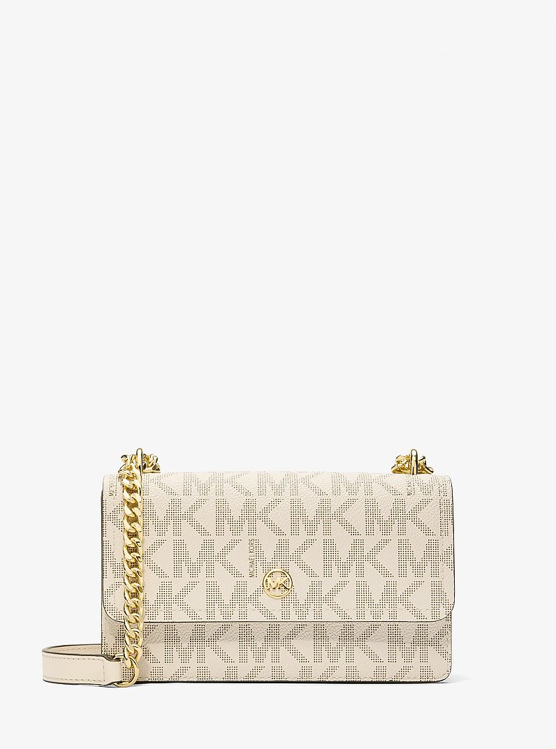 Schultertasche Abbott Small mit Signature-Logomuster in HL CREMEW MULTI | Michael Kors