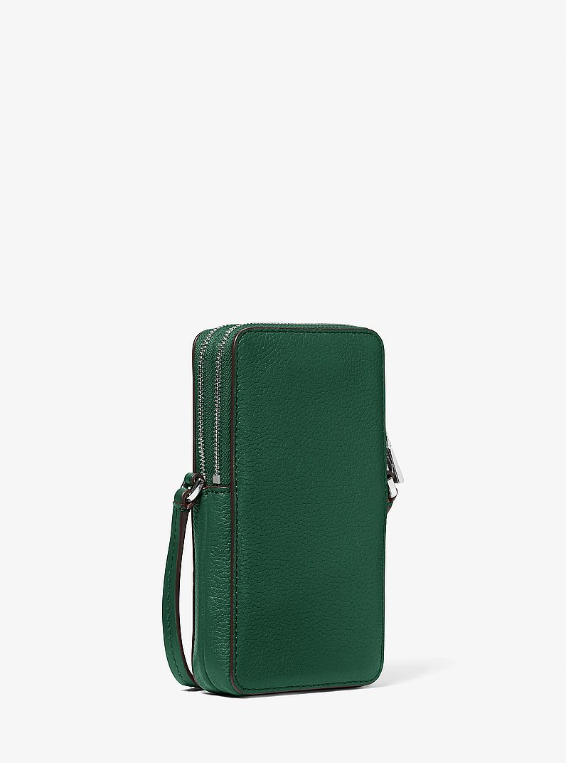 Jet Set Small Leather Smartphone Crossbody Bag in MOSS | Michael Kors