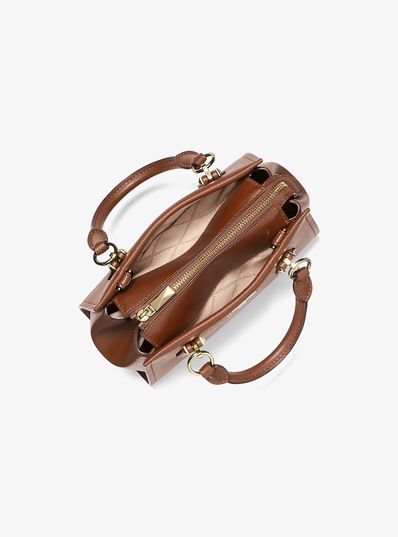 Marilyn Small Saffiano Leather Crossbody Bag in LUGGAGE | Michael Kors