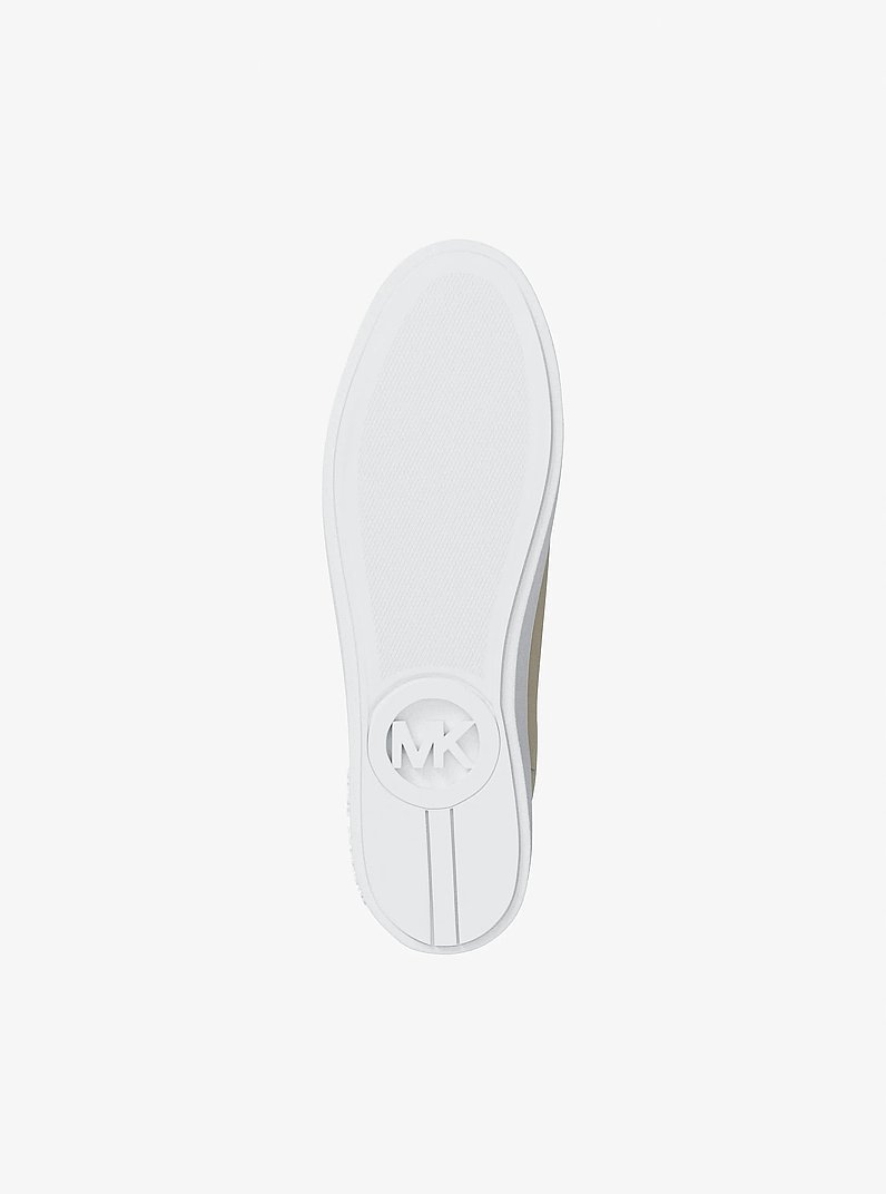 Sneaker Poppy mit Logomuster in Metallic-Optik in BLASSGOLDTON | Michael Kors