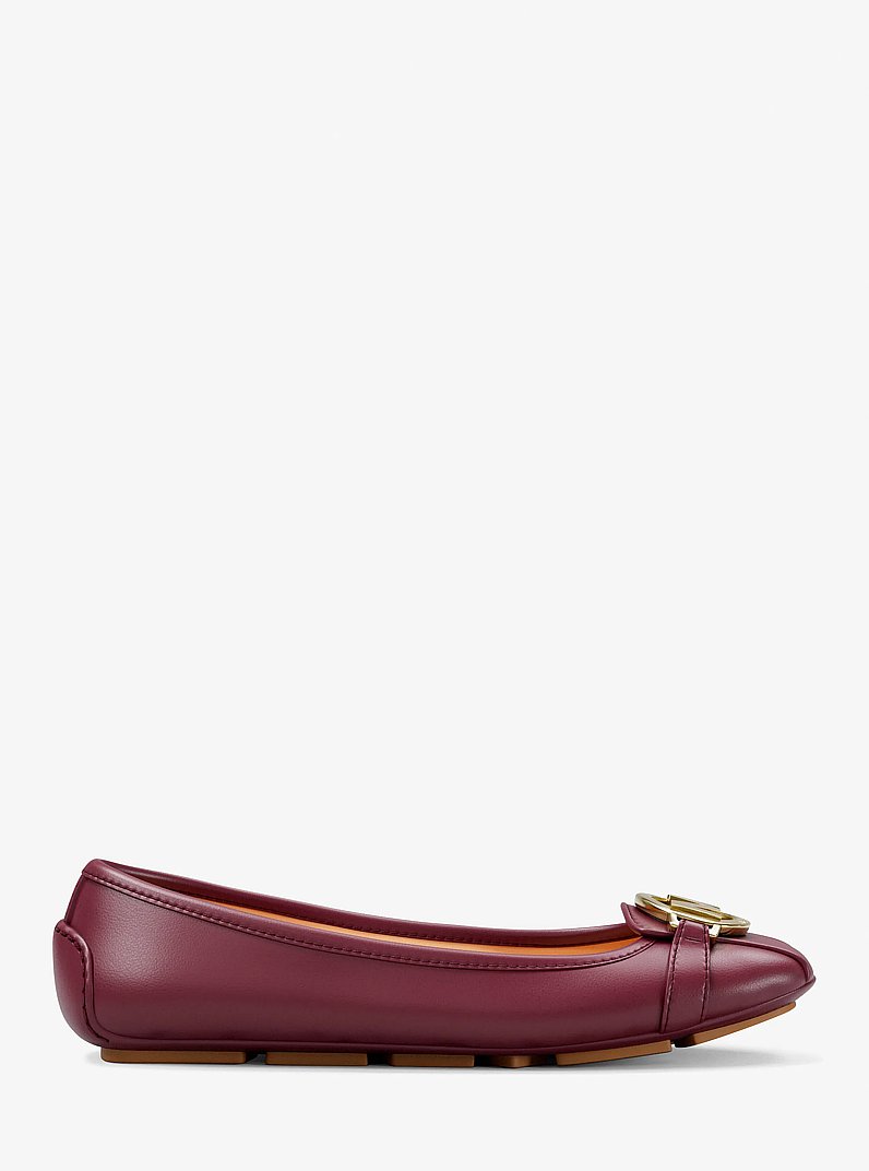 Fulton Leather Moccasin  in MAROON | Michael Kors