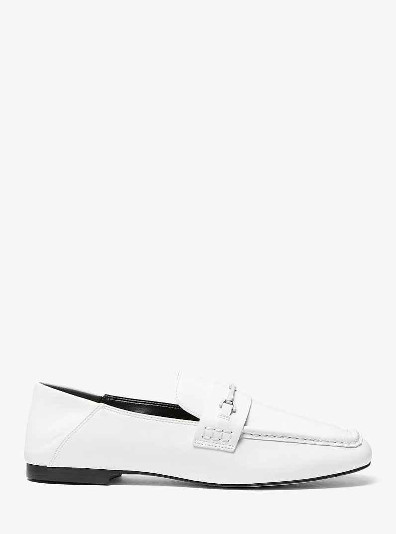 Loafer Lena van leer in OPTISCH WIT | Michael Kors