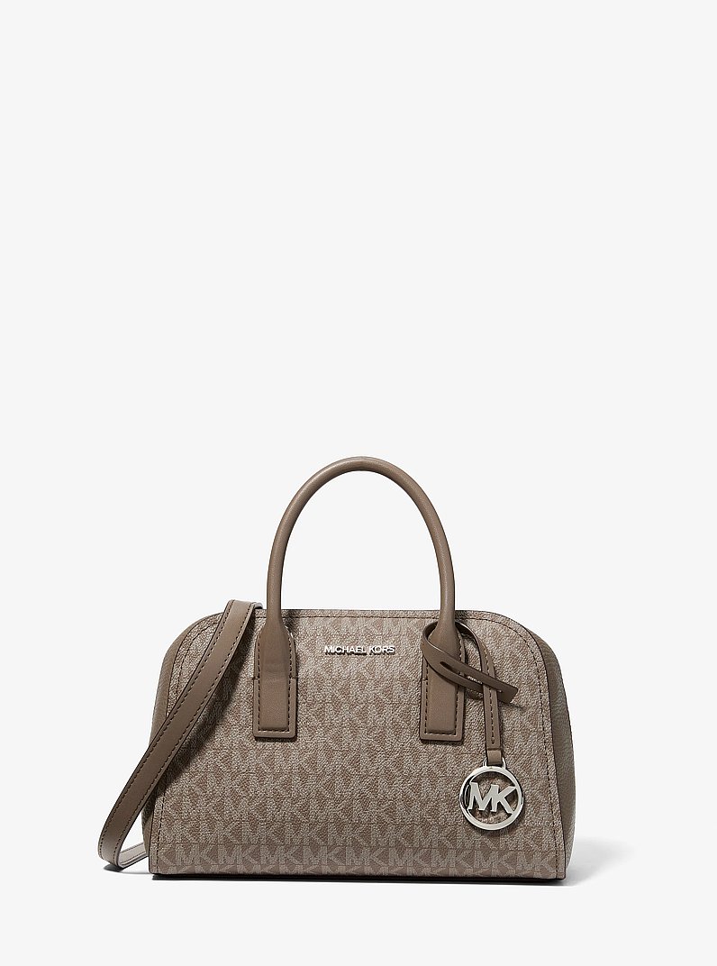 Ashton Small Signature Logo Messenger Bag in MUSHROOM | Michael Kors