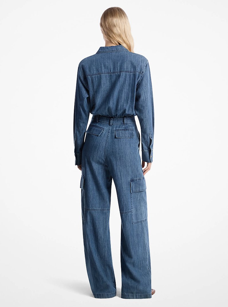 Chambray Jumpsuit in DUSK BLUE WASH | Michael Kors