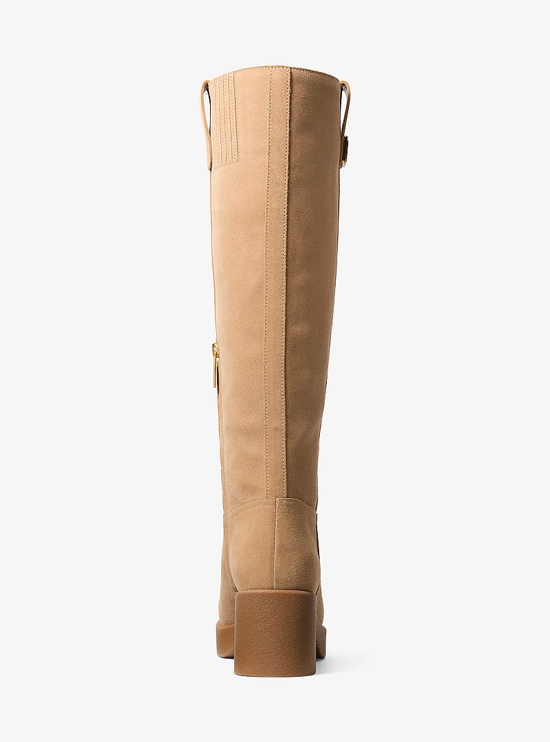 Bryant Suede Platform Boot in BURNT KHAKI | Michael Kors