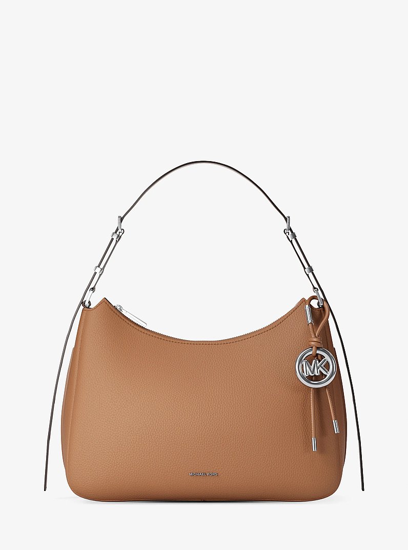 Nolita Medium Pebbled Leather Shoulder Bag in LUGGAGE | Michael Kors