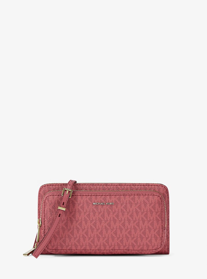 Borsa a tracolla Jet&nbsp;Set grande con logo in SORBETTO AI FRUTTI DI BOSCO | Michael Kors