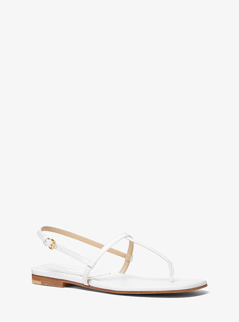 Ali Leather Sandal in OPTIC WHITE | Michael Kors