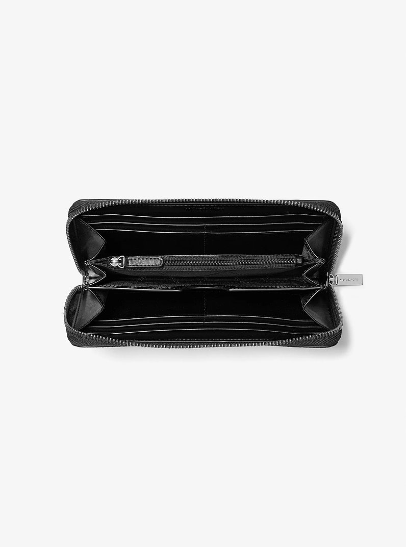 Cooper Graphic Logo Zip-Around Wallet in BLACK/WHITE | Michael Kors