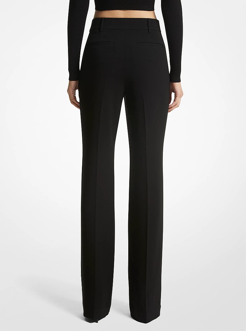 Crepe Bootcut Pants in BLACK | Michael Kors