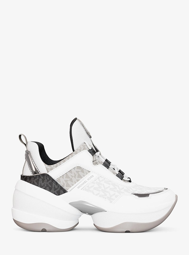 Zapatilla Olympia de materiales mixtos in GRIS PERLA MULTICOLOR | Michael Kors