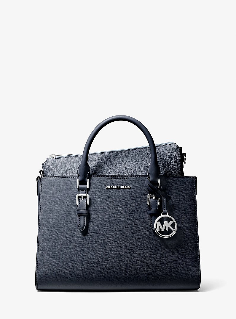 Charlotte Medium Saffiano Leather 2-in-1 Satchel Bag