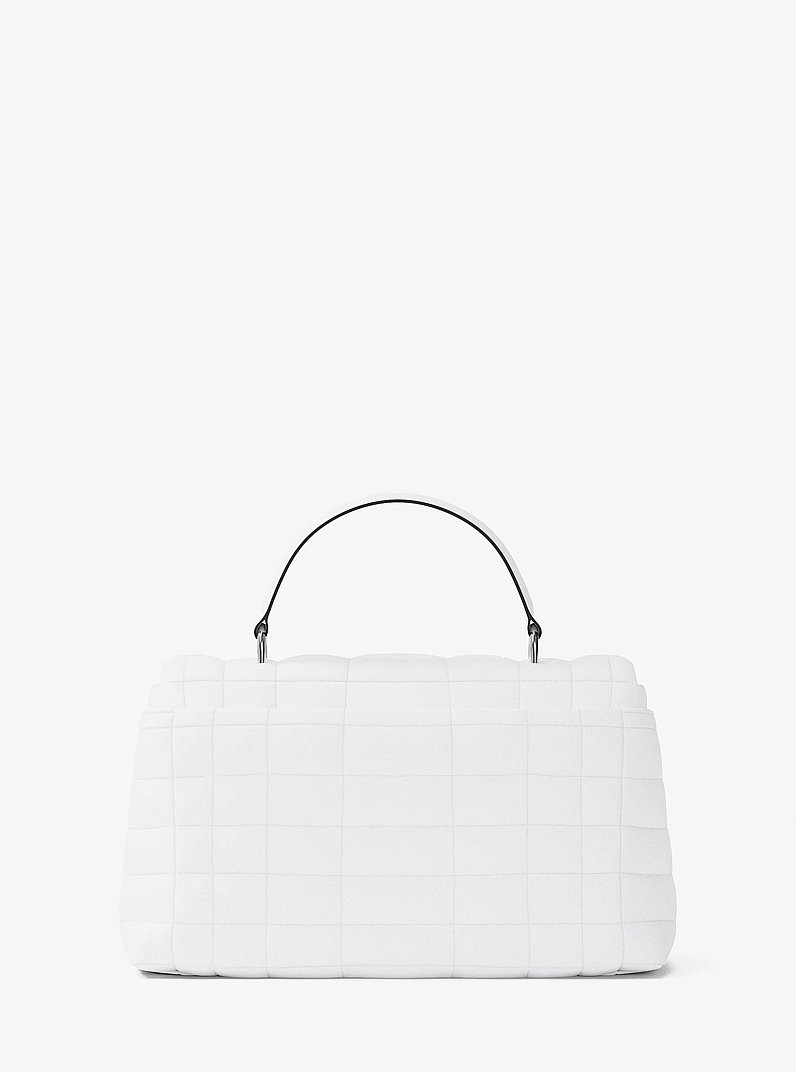 Henkeltasche Tribeca Medium aus abgestepptem Leder in OPTIC WHITE | Michael Kors