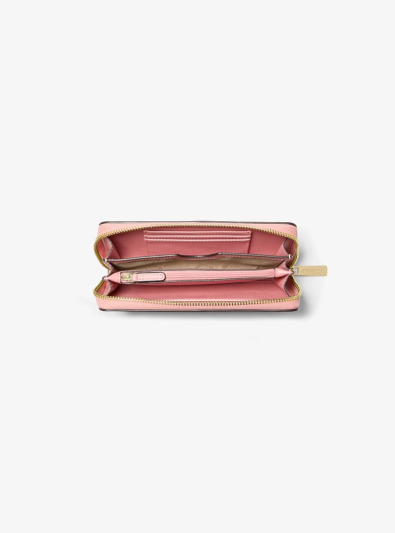 Jet Set Medium Two-Tone Signature Logo Wallet in PRIMROSE MULTI