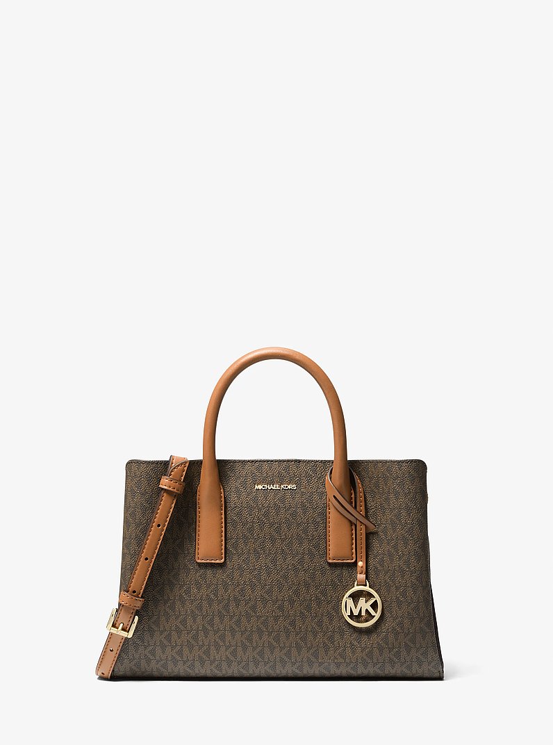 Ruthie Small Signature Logo Satchel in BRN/ACORN | Michael Kors