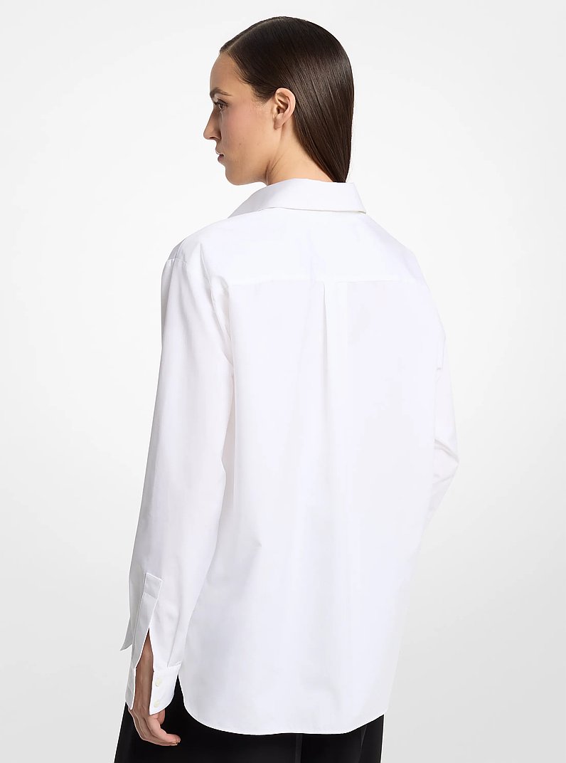 Camisa Katia de popelina de algod&oacute;n in BLANCO INTENSO | Michael Kors