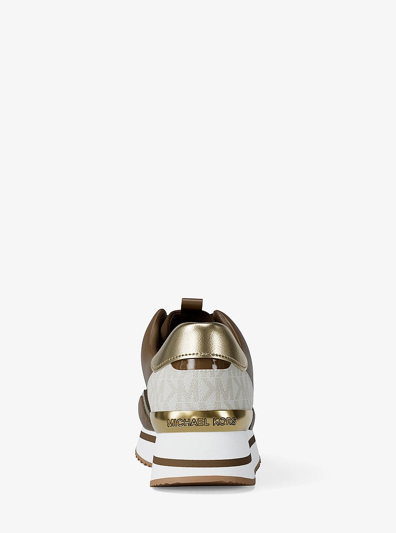 Sneaker Raina in mesh color-block e stampa logo in LODEN | Michael Kors