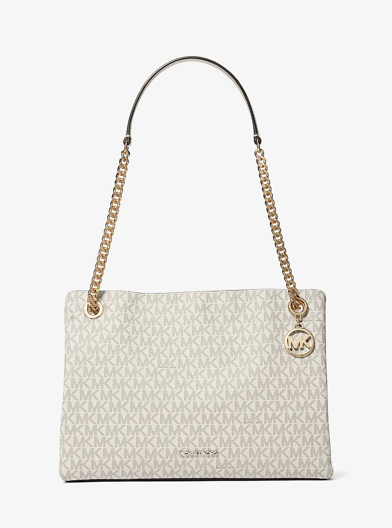 Christina Medium Signature Logo Messenger Bag in LT CRM MULTI | Michael Kors