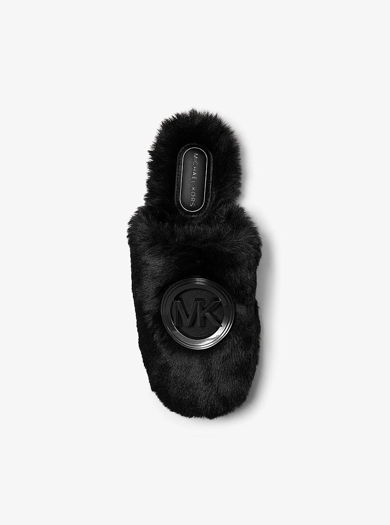 Hausschuh Ada aus Kunstpelz in SCHWARZ | Michael Kors