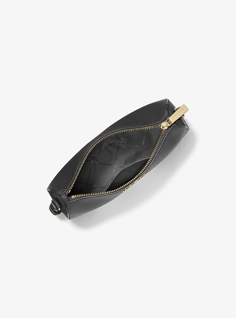 Pochette Jet Set de taille moyenne en cuir saffiano in NOIR | Michael Kors
