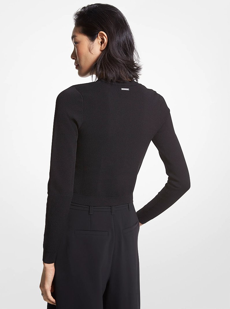 Stretch Knit Cropped Jacket