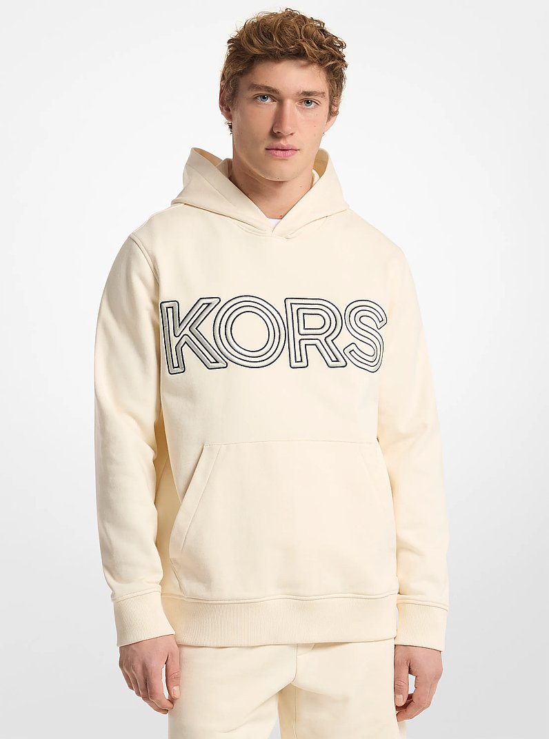 Sudadera con capucha de algod&oacute;n con logotipo in HUESO | Michael Kors