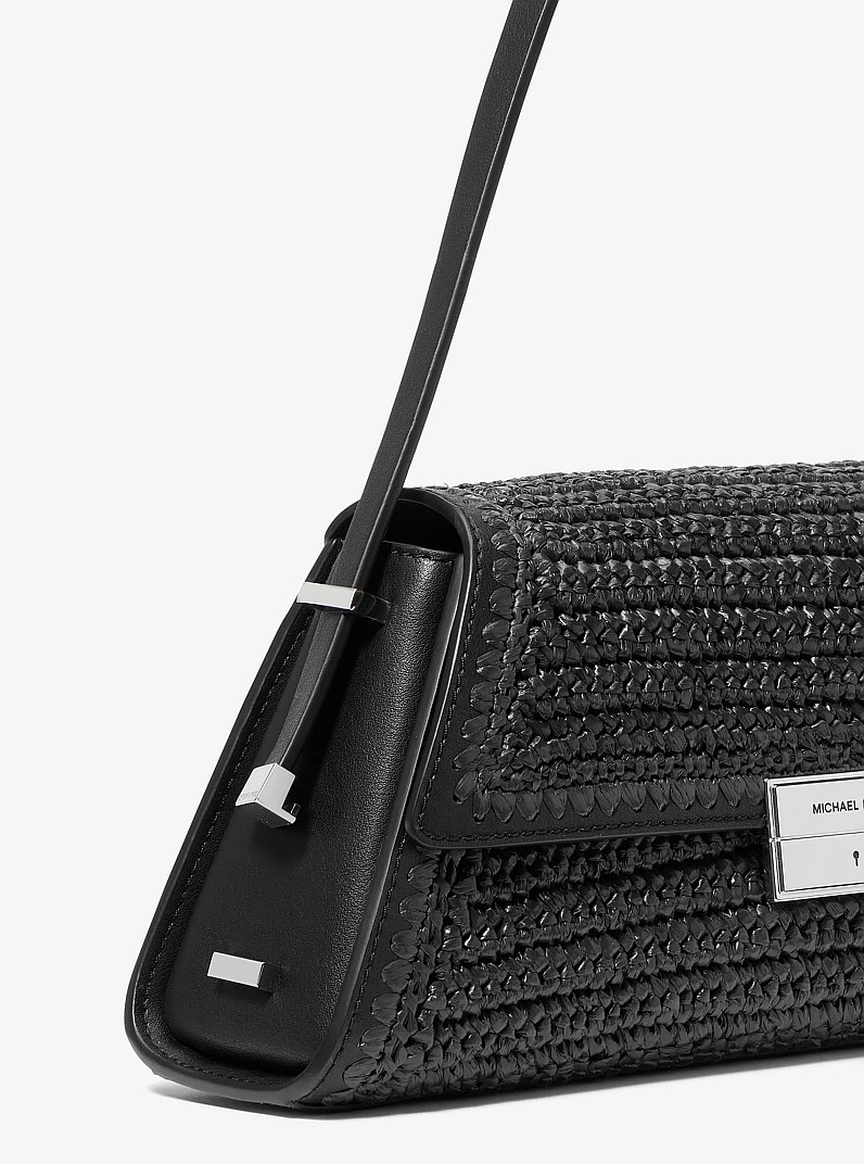 Ludlow Medium Hand-Crocheted Straw Shoulder Bag