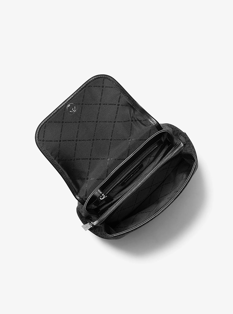 Harrison Medium Logo Backpack in BLACK | Michael Kors