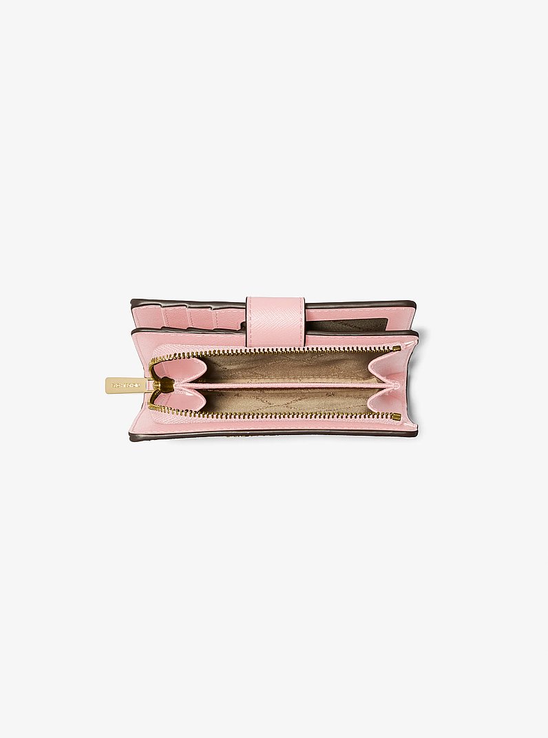 Cartera mediana de piel de grano cruzado in ROS&Aacute;CEO POLVORIENTO | Michael Kors