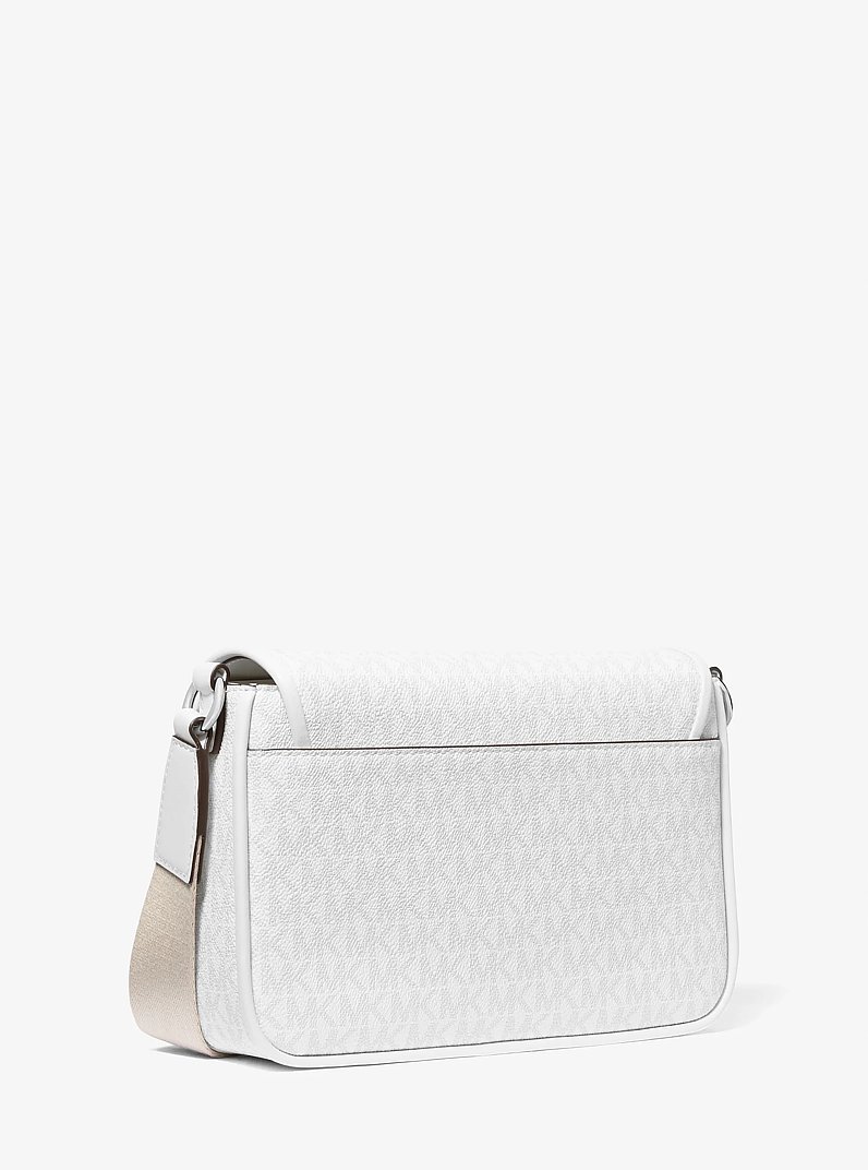 Bradshaw Medium Signature Logo Messenger Bag in OPTIC WHITE | Michael Kors