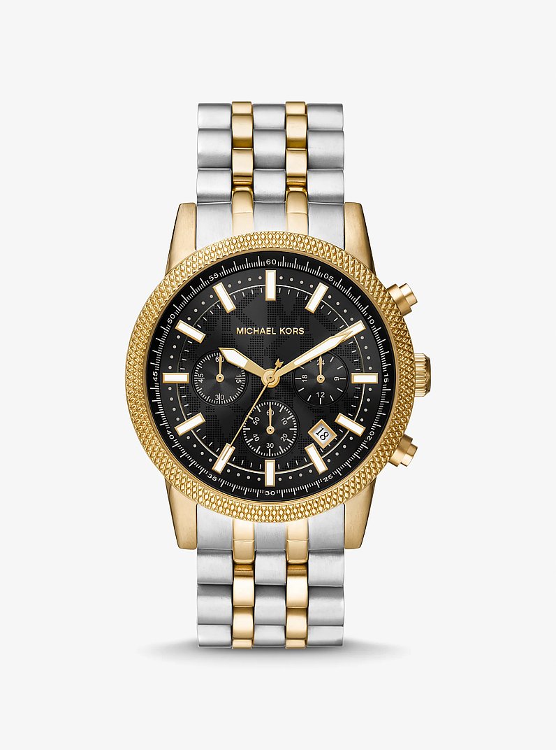 Reloj Hutton oversize en dos tonos in BITONO | Michael Kors