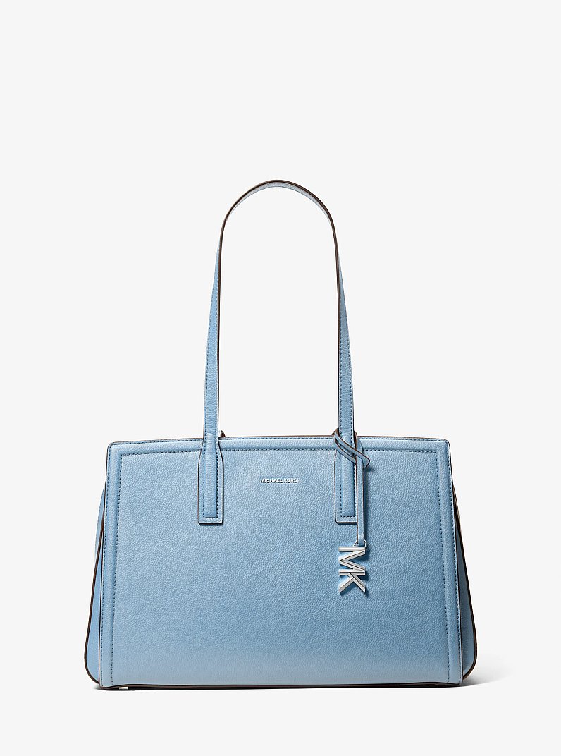 Bolso tote Laila mediano de piel granulada in CHAMBRAY | Michael Kors