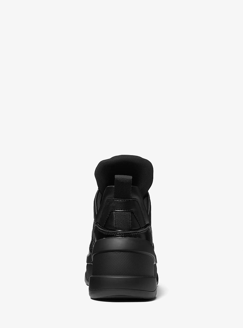 Olympia Crystal Embellished Trainer in BLACK | Michael Kors