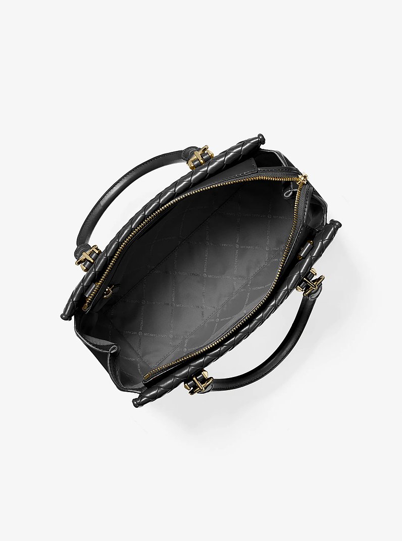 Marilyn Medium Woven Satchel in BLACK - Sale | Michael Kors [US]