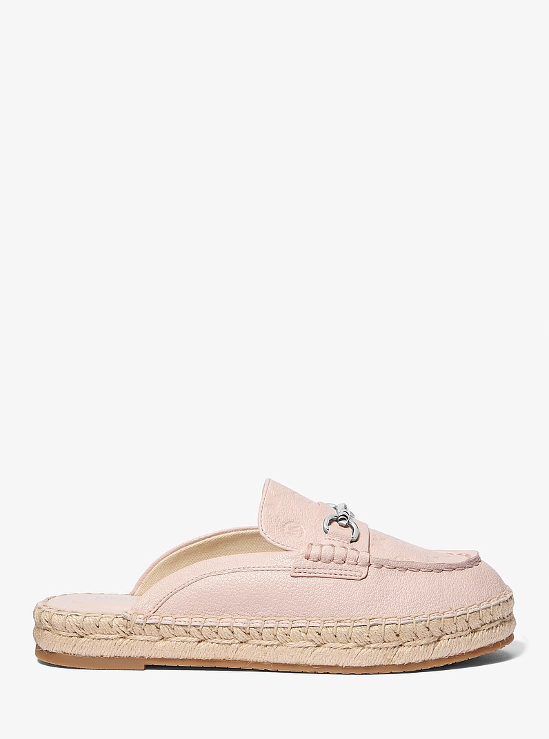 Carson Logo Debossed Espadrille Mule in POWDER BLUSH | Michael Kors