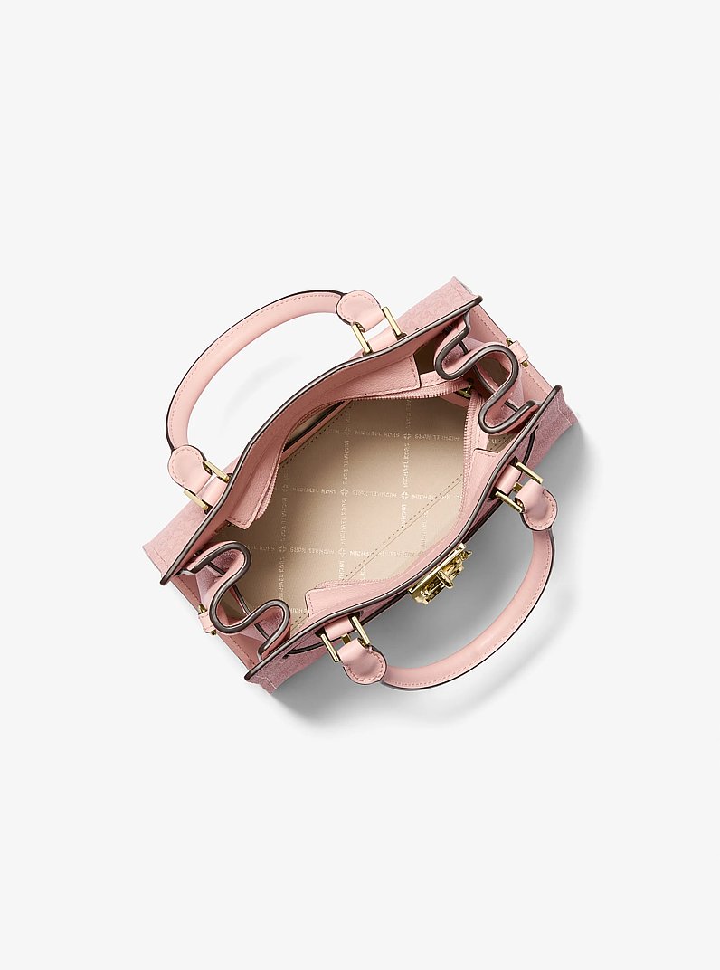 Bolso satchel Hamilton peque&ntilde;o con logotipo exclusivo in ROS&Aacute;CEO POLVORIENTO | Michael Kors