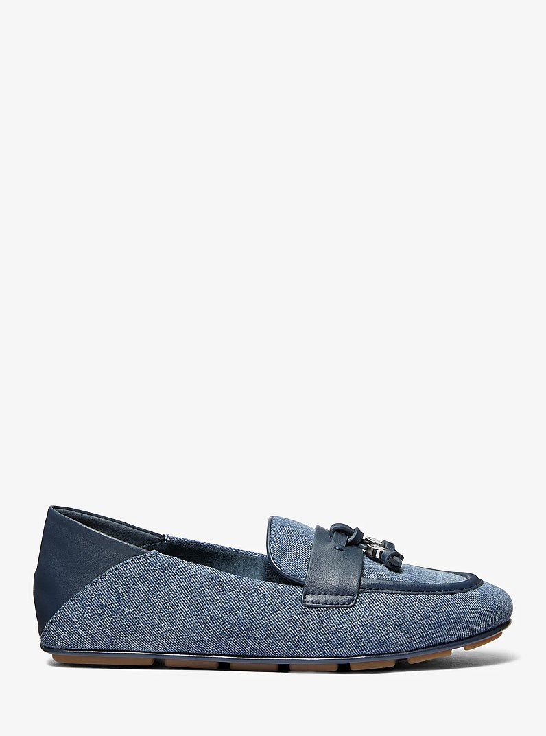 Mocassin Zoe en denim in BLEU R&Eacute;TRO FONC&Eacute; LAV&Eacute; | Michael Kors